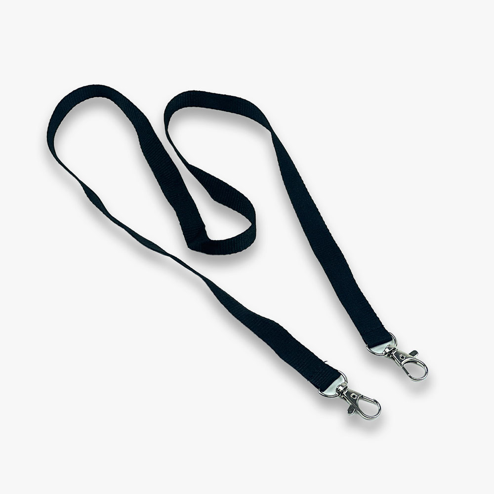 Plain Lanyards Double Clip